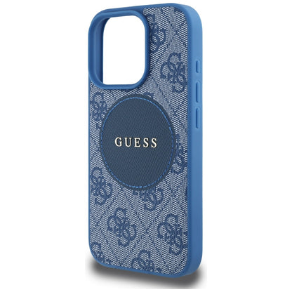 Θήκη MagSafe για Apple iPhone 16 Pro, Guess, 4G Circle Classic Logo, Μπλε