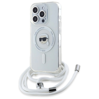 Θήκη MagSafe για Apple iPhone 16 Pro, Karl Lagerfeld, IML Crossbody Karl's Head, Διάφανη