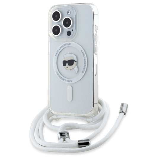 Θήκη MagSafe για Apple iPhone 16 Pro, Karl Lagerfeld, IML Crossbody Karl's Head, Διάφανη