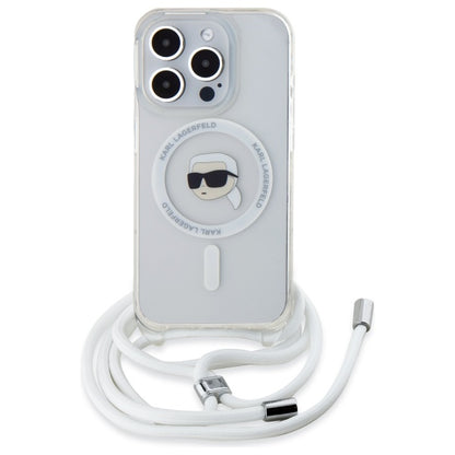 Θήκη MagSafe για Apple iPhone 16 Pro, Karl Lagerfeld, IML Crossbody Karl's Head, Διάφανη