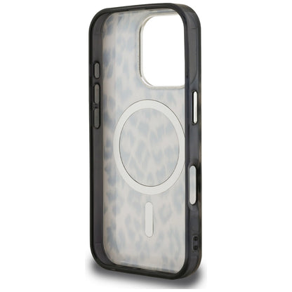 MagSafe Case for Apple iPhone 16 Pro, Karl Lagerfeld, IML Leopard Pattern, Brown