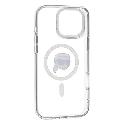 Θήκη MagSafe για Apple iPhone 16 Pro, Karl Lagerfeld, IML Metal Karl's Head, Λευκή