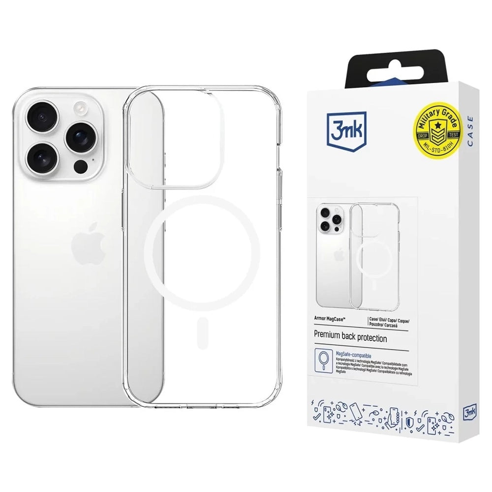 Θήκη MagSafe για Apple iPhone 16 Pro Max, 3MK, Armor MagCase, Διαφανής