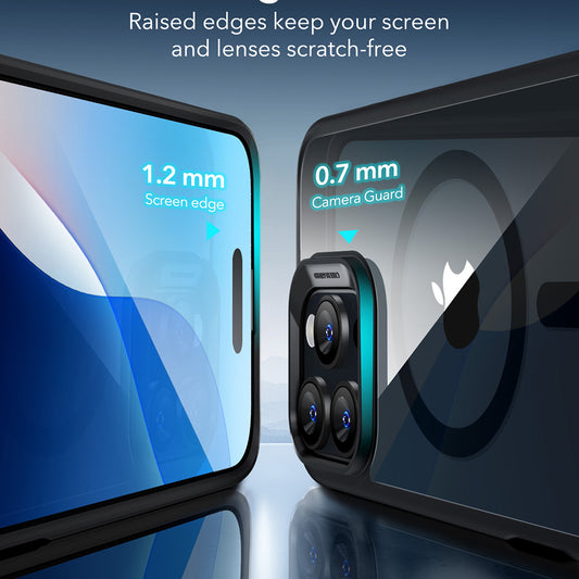 MagSafe Case for Apple iPhone 16 Pro Max, ESR, Classic Hybrid, Black Transparent