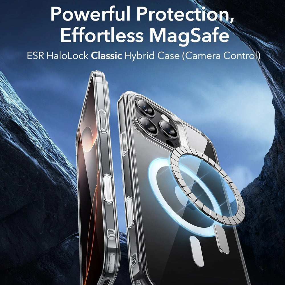 Θήκη MagSafe για Apple iPhone 16 Pro Max, ESR, Classic Hybrid Slide, Διάφανη Μαύρη