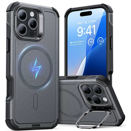 Θήκη MagSafe για Apple iPhone 16 Pro Max, ESR, Cyber Armor Kickstand, Γκρι