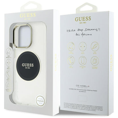 Θήκη MagSafe για Apple iPhone 16 Pro Max, Guess, IML Metal Colored Circle, Μαύρη