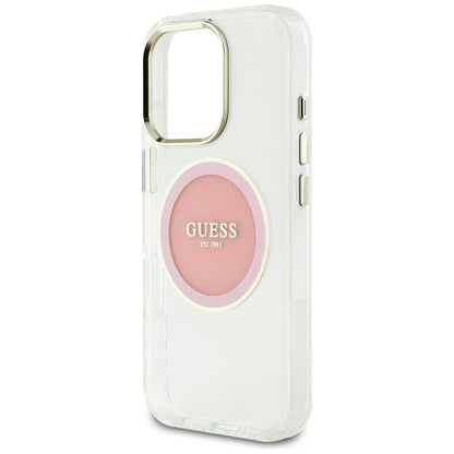 Θήκη MagSafe για Apple iPhone 16 Pro Max, Guess, IML Metal Colored Circle, Ροζ