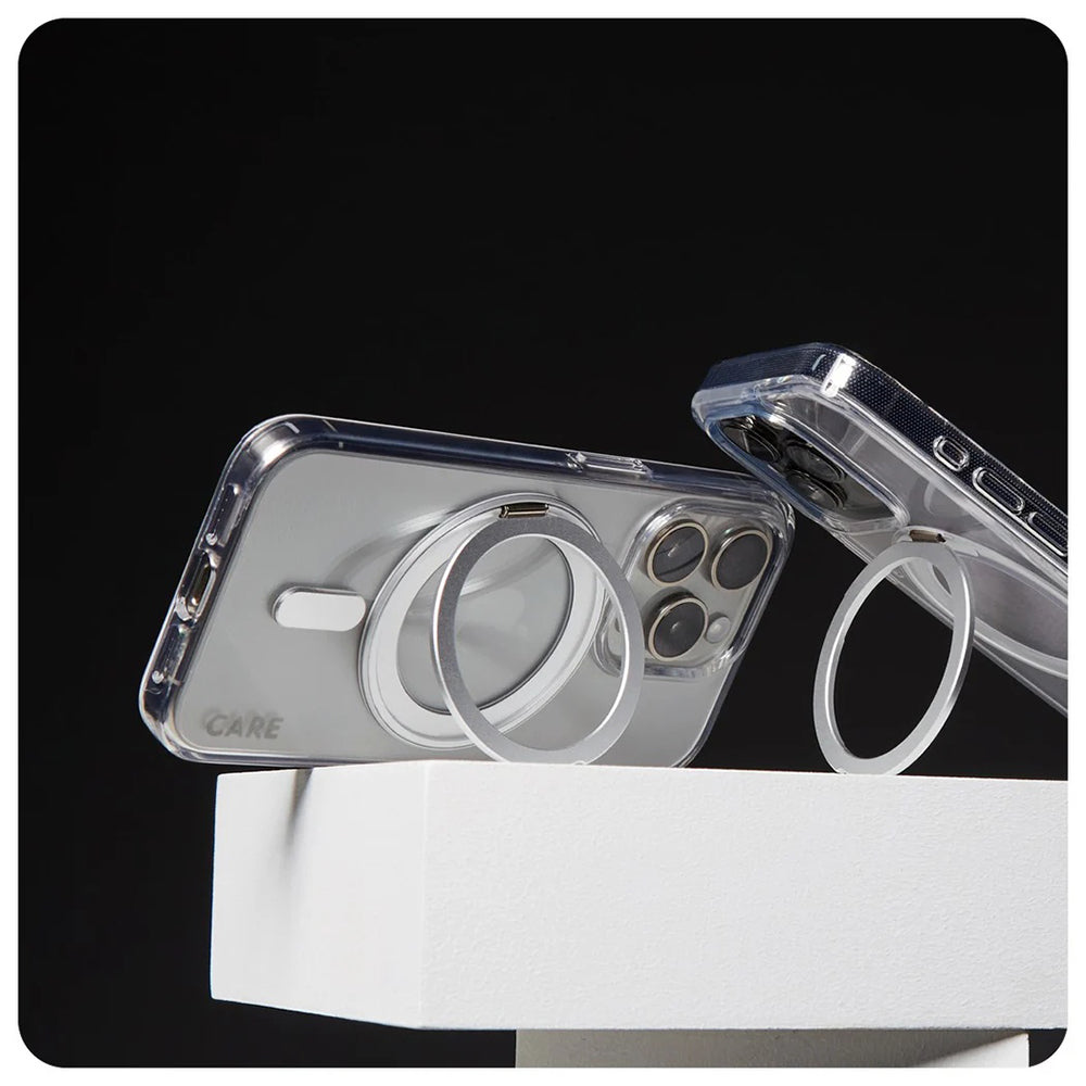 Θήκη MagSafe για Apple iPhone 16 Pro Max, PanzerGlass, Λειτουργία Υποστήριξης Kickstand, Διάφανη Ασημί