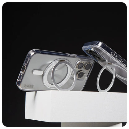 Θήκη MagSafe για Apple iPhone 16 Pro Max, PanzerGlass, Λειτουργία Υποστήριξης Kickstand, Διάφανη Ασημί
