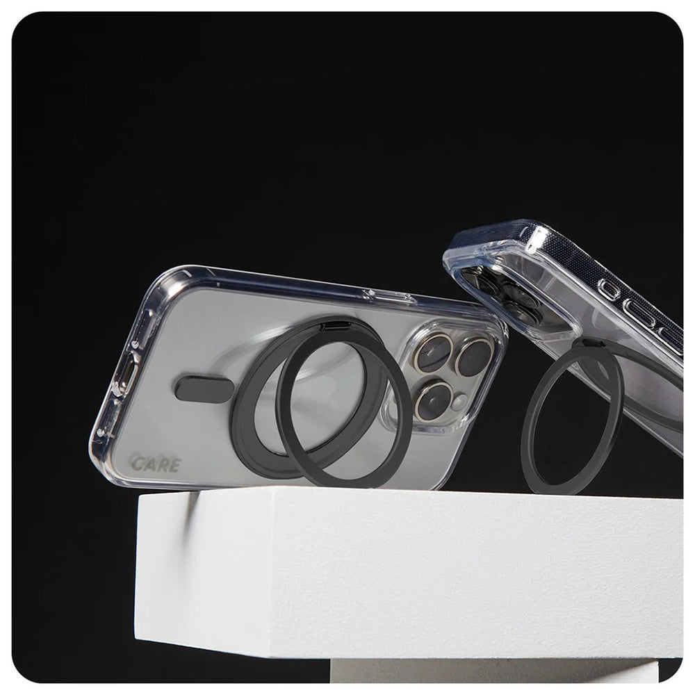 Θήκη MagSafe για Apple iPhone 16 Pro Max, PanzerGlass, με Χαρακτηριστικό Kickstand, Διαφανής Μαύρη