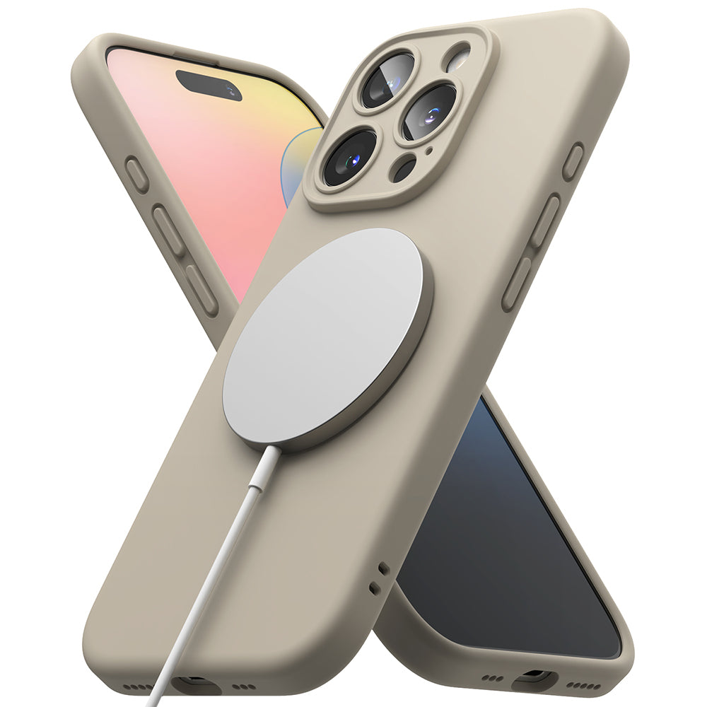 MagSafe Case for Apple iPhone 16 Pro Max, Ringke, Silicone, Cream