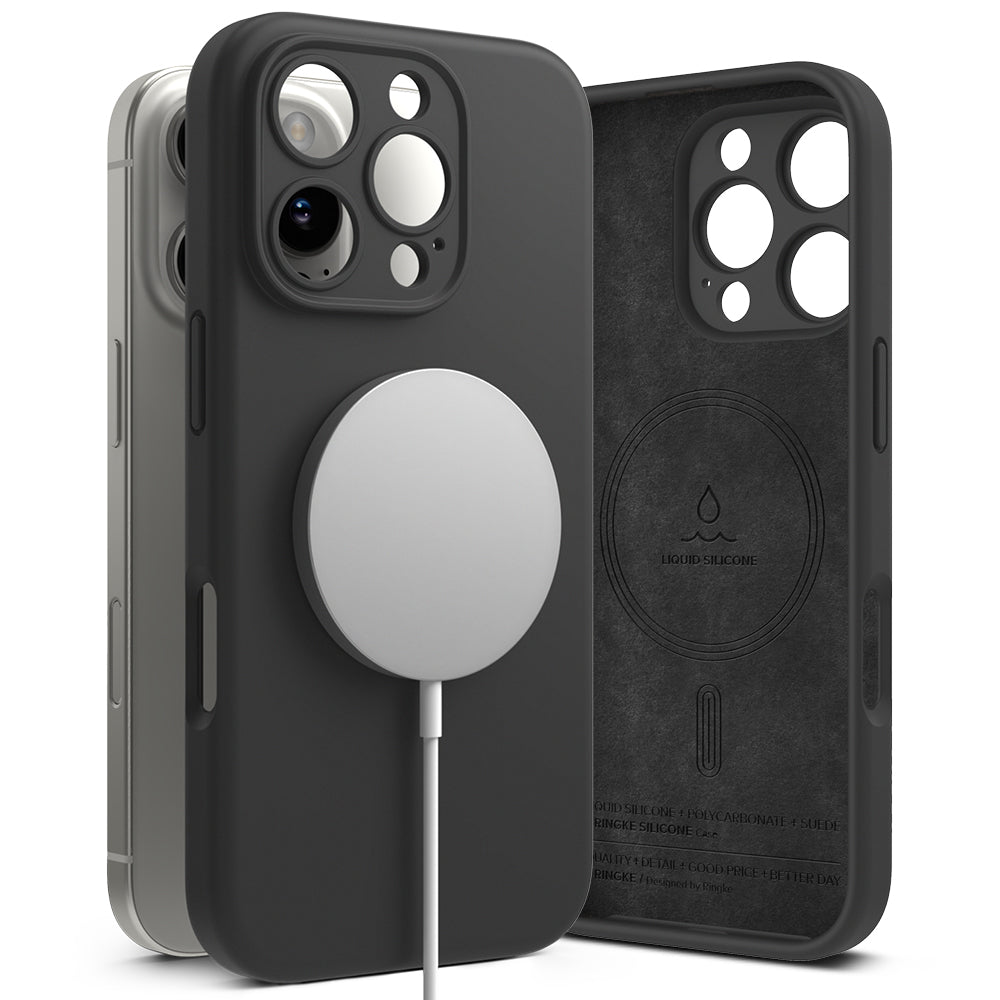 MagSafe Case for Apple iPhone 16 Pro Max, Ringke, Silicone, Black