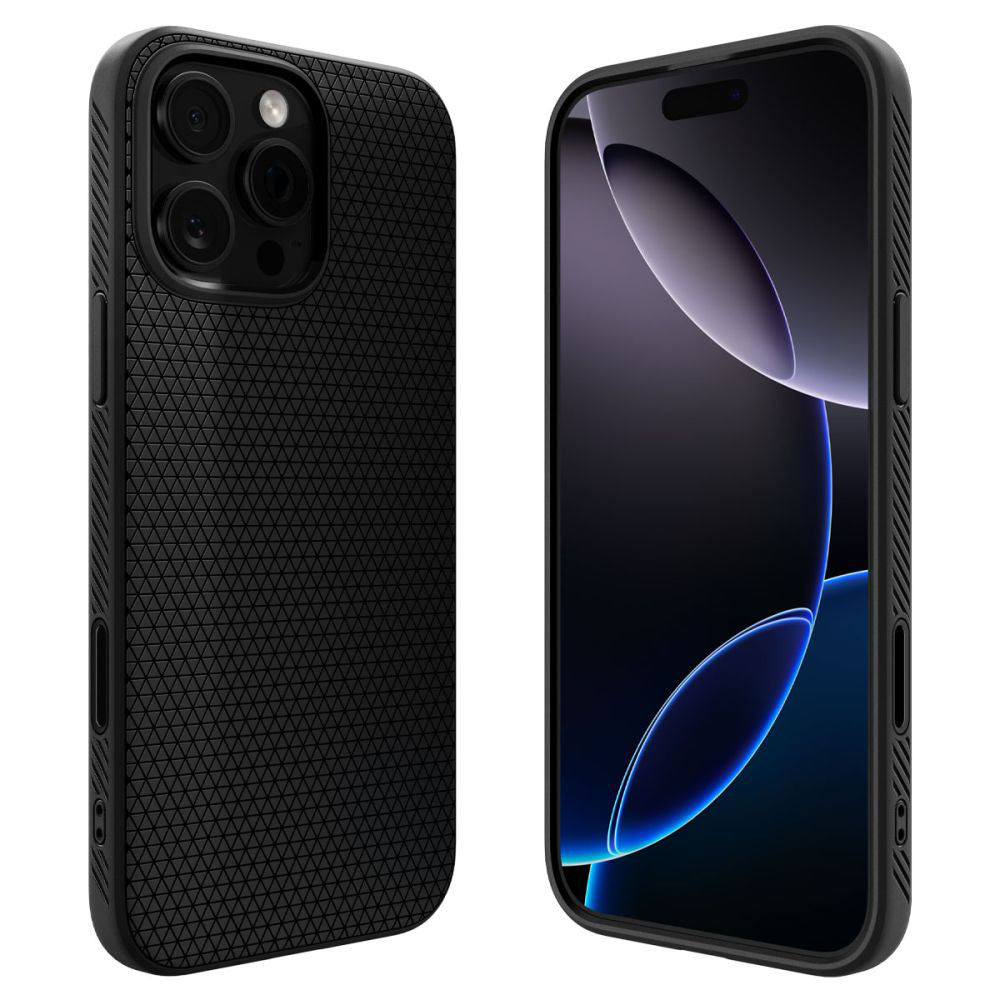 Θήκη MagSafe για Apple iPhone 16 Pro Max, Spigen, Liquid Air T, Ματ Μαύρη