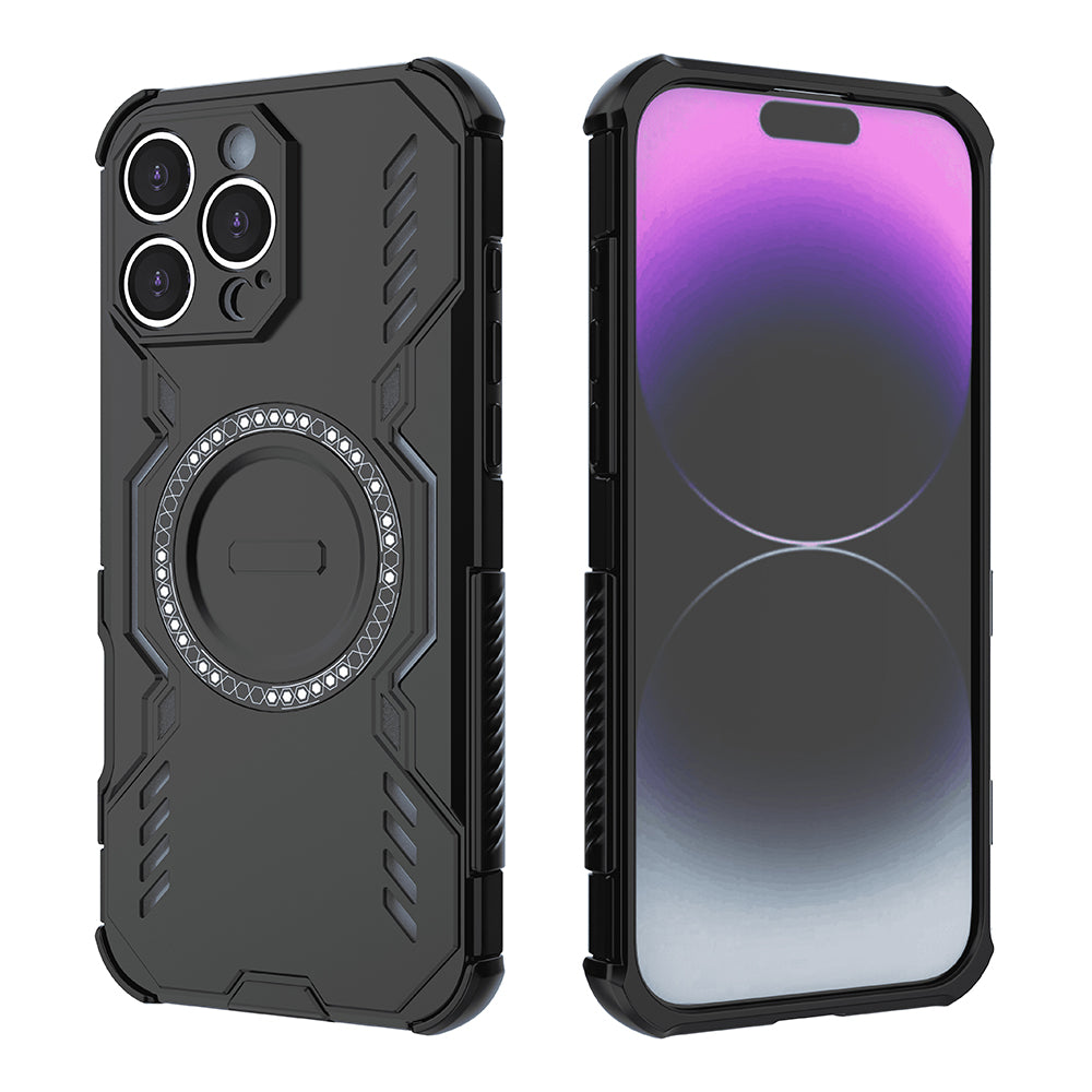 MagSafe Case for Apple iPhone 16 Pro Max, Techsuit, ArmorMag, Black