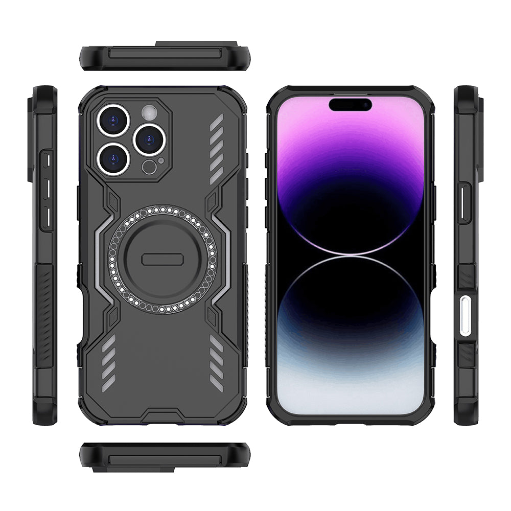 MagSafe Case for Apple iPhone 16 Pro Max, Techsuit, ArmorMag, Black