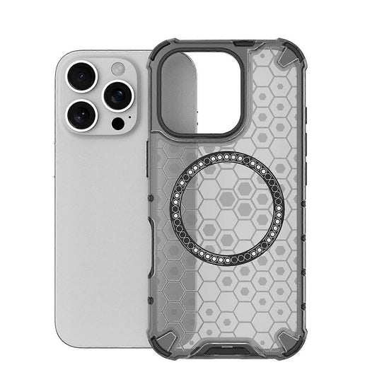 Θήκη MagSafe για Apple iPhone 16 Pro Max, Techsuit, HoneyComb Shield, Μαύρη
