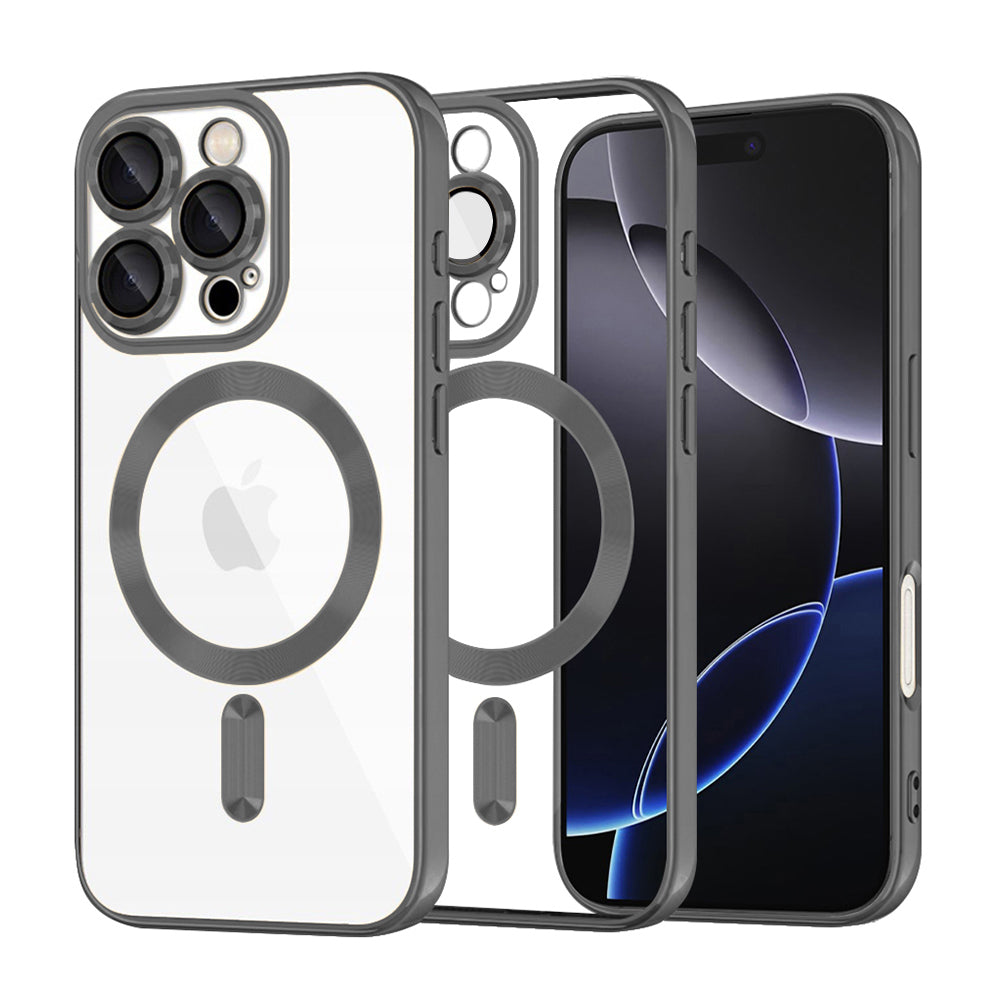MagSafe Case for Apple iPhone 16 Pro Max, Techsuit, Luxury Crystal, Black