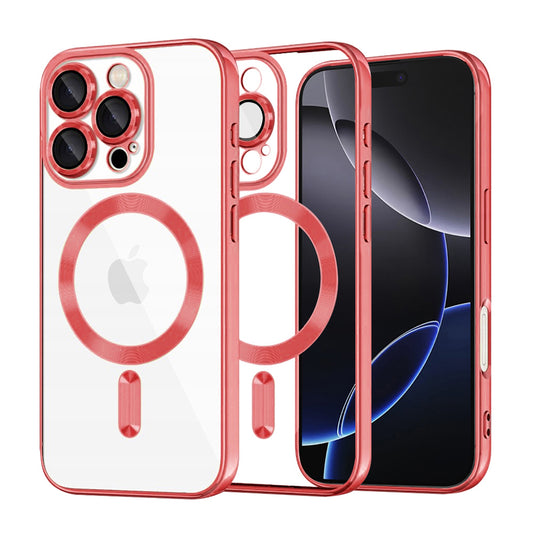 Θήκη MagSafe για Apple iPhone 16 Pro Max, Techsuit, Luxury Crystal, Κόκκινο