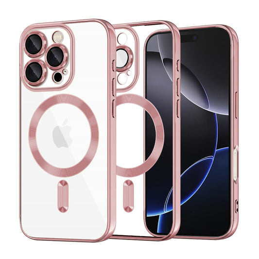 Θήκη MagSafe για Apple iPhone 16 Pro Max, Techsuit, Luxury Crystal, Ροζ