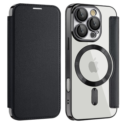 Θήκη MagSafe για Apple iPhone 16 Pro Max, Techsuit, SmartMag Book, Μαύρη
