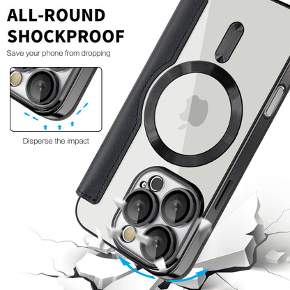 Θήκη MagSafe για Apple iPhone 16 Pro Max, Techsuit, SmartMag Book, Μαύρη
