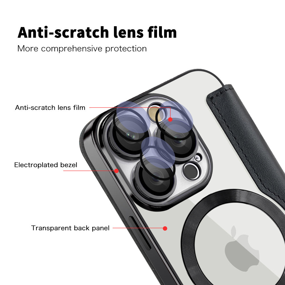 Θήκη MagSafe για Apple iPhone 16 Pro Max, Techsuit, SmartMag Book, Μαύρη