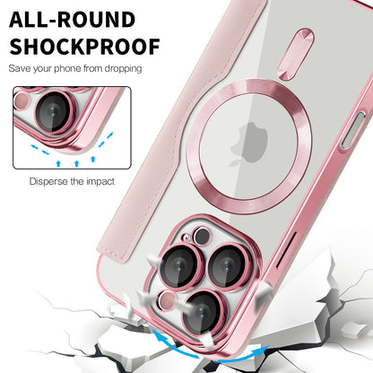 Θήκη MagSafe για Apple iPhone 16 Pro Max, Techsuit, SmartMag Book, Ροζ