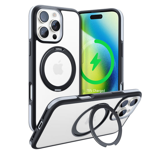 Θήκη MagSafe για Apple iPhone 16 Pro Max, Torras, Ostand R Fusion, Μαύρη