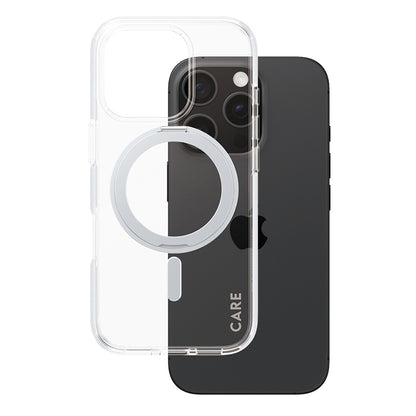 Θήκη MagSafe για Apple iPhone 16 Pro, PanzerGlass, με Χαρακτηριστικό Kickstand, Διάφανη Ασημί