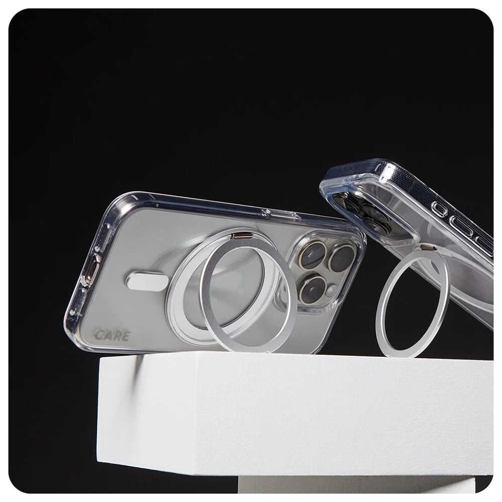 Θήκη MagSafe για Apple iPhone 16 Pro, PanzerGlass, με Χαρακτηριστικό Kickstand, Διάφανη Ασημί