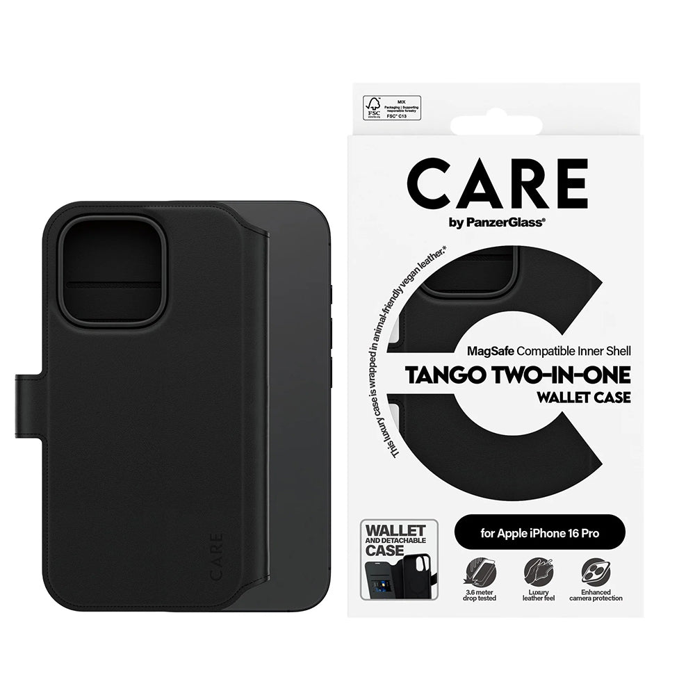 Θήκη MagSafe για Apple iPhone 16 Pro, PanzerGlass, Care Feature Tango Two-in-One, Μαύρη