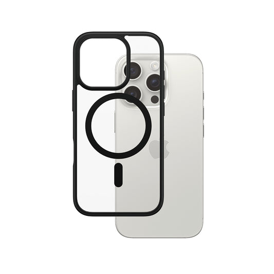 Θήκη MagSafe για Apple iPhone 16 Pro, PanzerGlass, Frame, Διάφανη Μαύρη