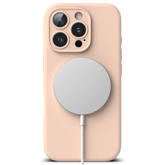 Θήκη MagSafe για Apple iPhone 16 Pro, Ringke, Σιλικόνη, Ροζ
