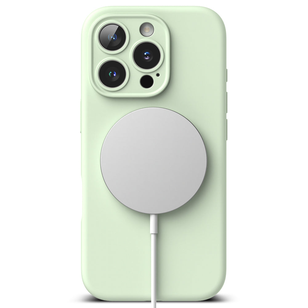 MagSafe Case for Apple iPhone 16 Pro, Ringke, Silicone, Light Green