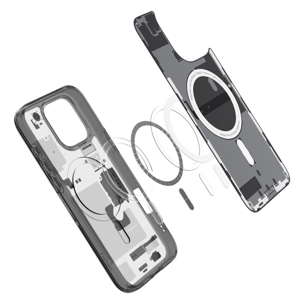 Θήκη MagSafe για Apple iPhone 16 Pro, Spigen, Ultra Hybrid Zero One, Ματ Μαύρη ACS08135