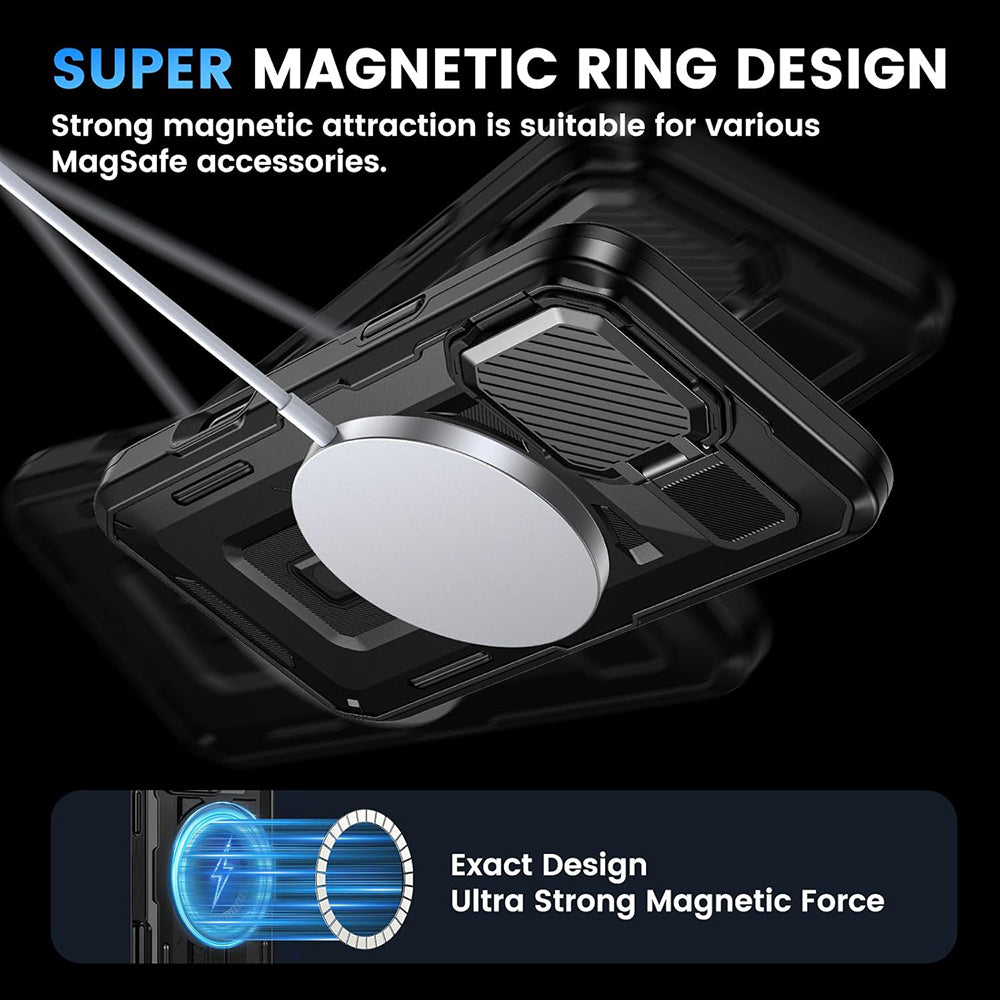 Θήκη MagSafe για Apple iPhone 16 Pro, Techsuit, CamVault, Μαύρο