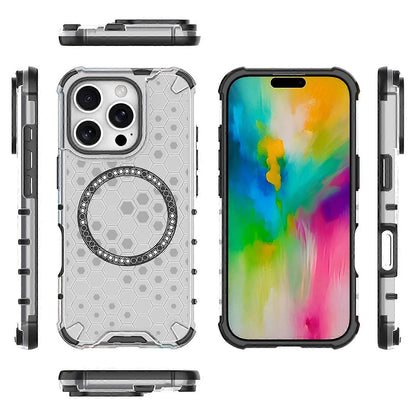 Θήκη MagSafe για Apple iPhone 16 Pro, Techsuit, HoneyComb Shield, Λευκή