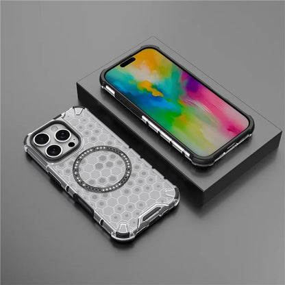 Θήκη MagSafe για Apple iPhone 16 Pro, Techsuit, HoneyComb Shield, Λευκή