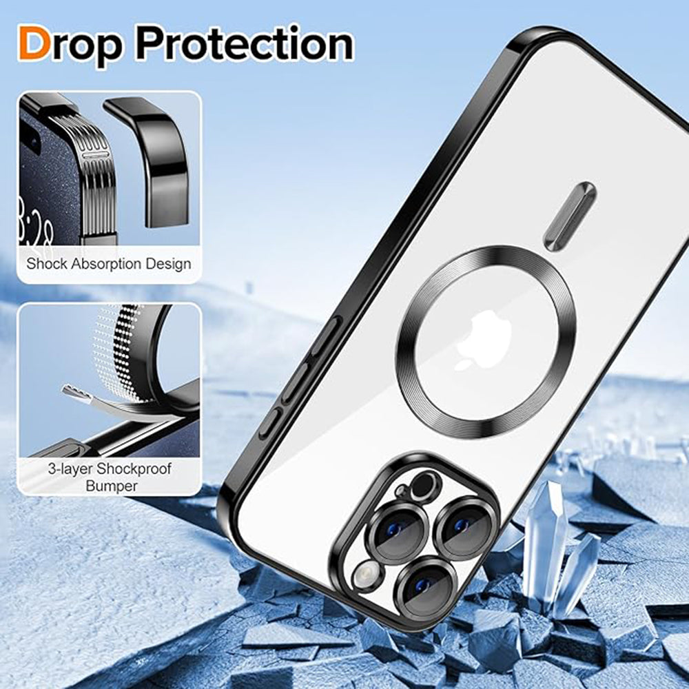 Θήκη MagSafe για Apple iPhone 16 Pro, Techsuit, Luxury Crystal, Χρυσή