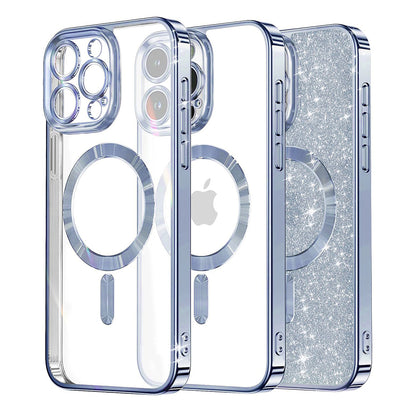 Θήκη MagSafe για Apple iPhone 16 Pro, Techsuit, Luxury Glitter, Bleu