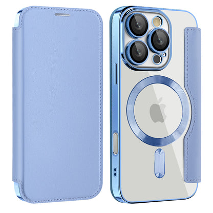 Θήκη MagSafe για Apple iPhone 16 Pro, Techsuit, SmartMag Book, Μπλε