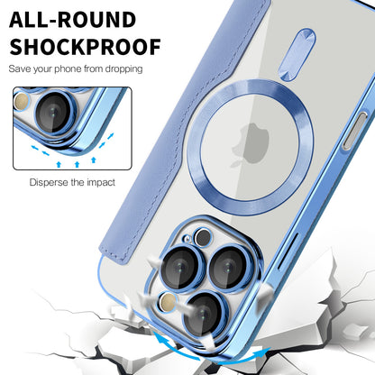 Θήκη MagSafe για Apple iPhone 16 Pro, Techsuit, SmartMag Book, Μπλε