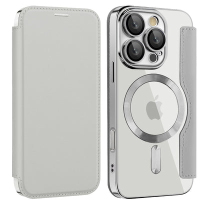 Θήκη MagSafe για Apple iPhone 16 Pro, Techsuit, SmartMag Book, Γκρι