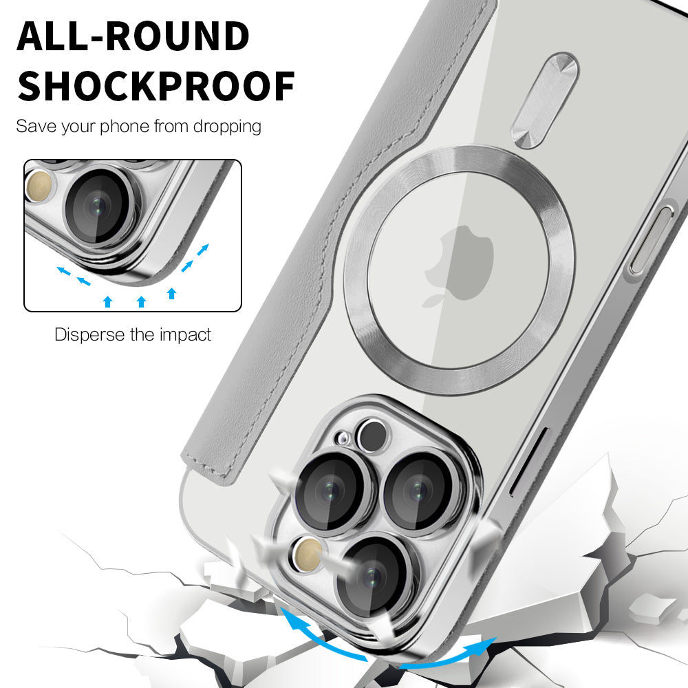Θήκη MagSafe για Apple iPhone 16 Pro, Techsuit, SmartMag Book, Γκρι