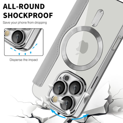 Θήκη MagSafe για Apple iPhone 16 Pro, Techsuit, SmartMag Book, Γκρι