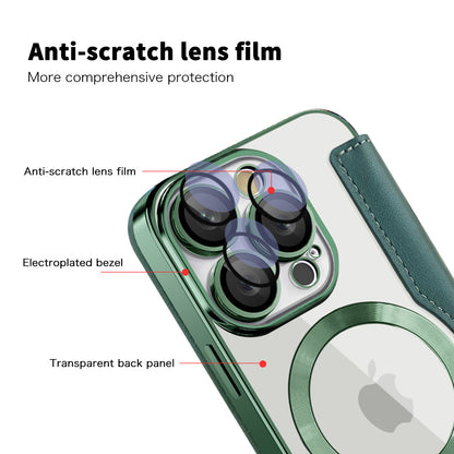 Θήκη MagSafe για Apple iPhone 16 Pro, Techsuit, SmartMag Book, Πράσινο