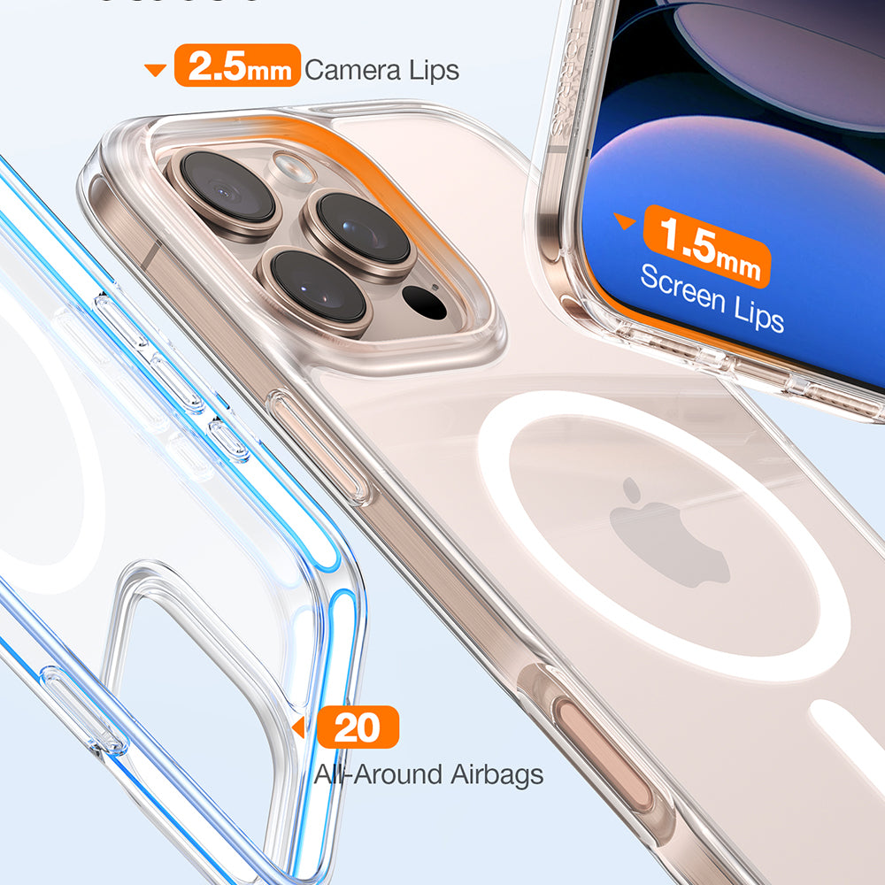 Θήκη MagSafe για Apple iPhone 16 Pro, Torras, Diamond, Διαφανής