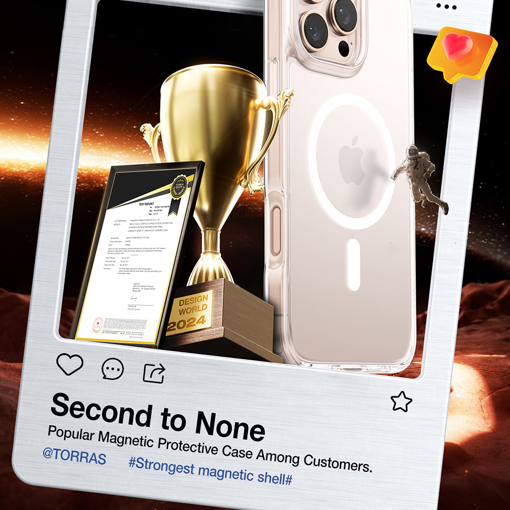 Θήκη MagSafe για Apple iPhone 16 Pro, Torras, Diamond, Διαφανής