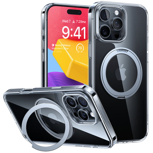 Θήκη MagSafe για Apple iPhone 16 Pro, Torras, Ostand Pro, Διαφανής